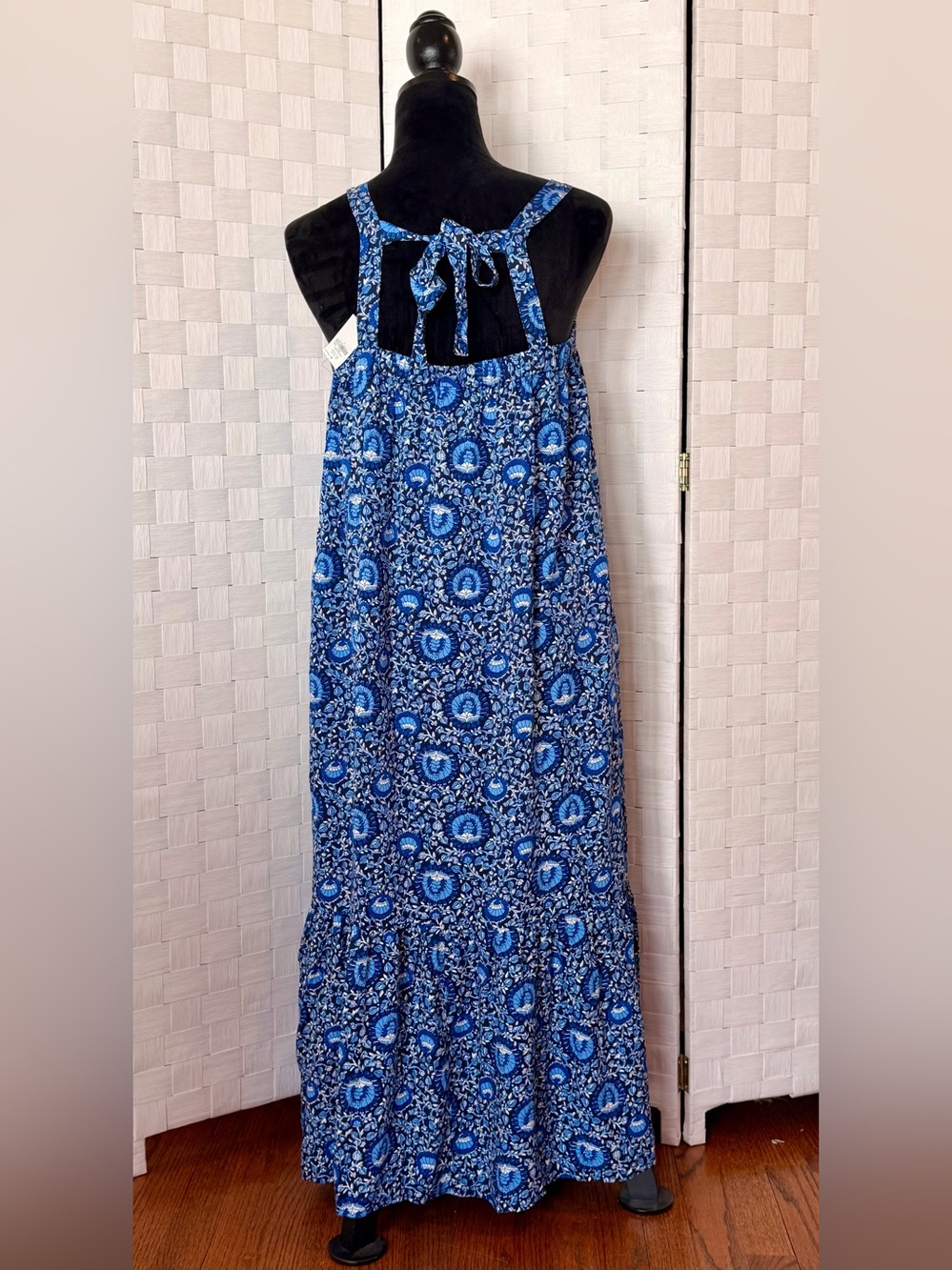 Blue Floral Maxi Dress - Picture 3 of 6